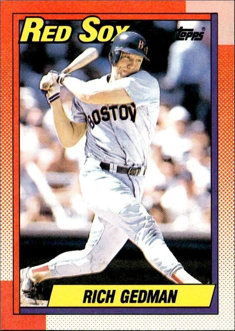 1990 Topps Rich Gedman #123 trading card