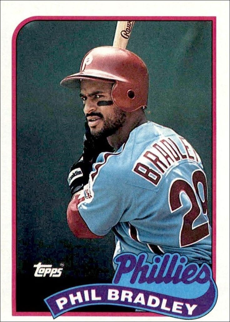 1989 Topps Phil Bradley #608 trading card