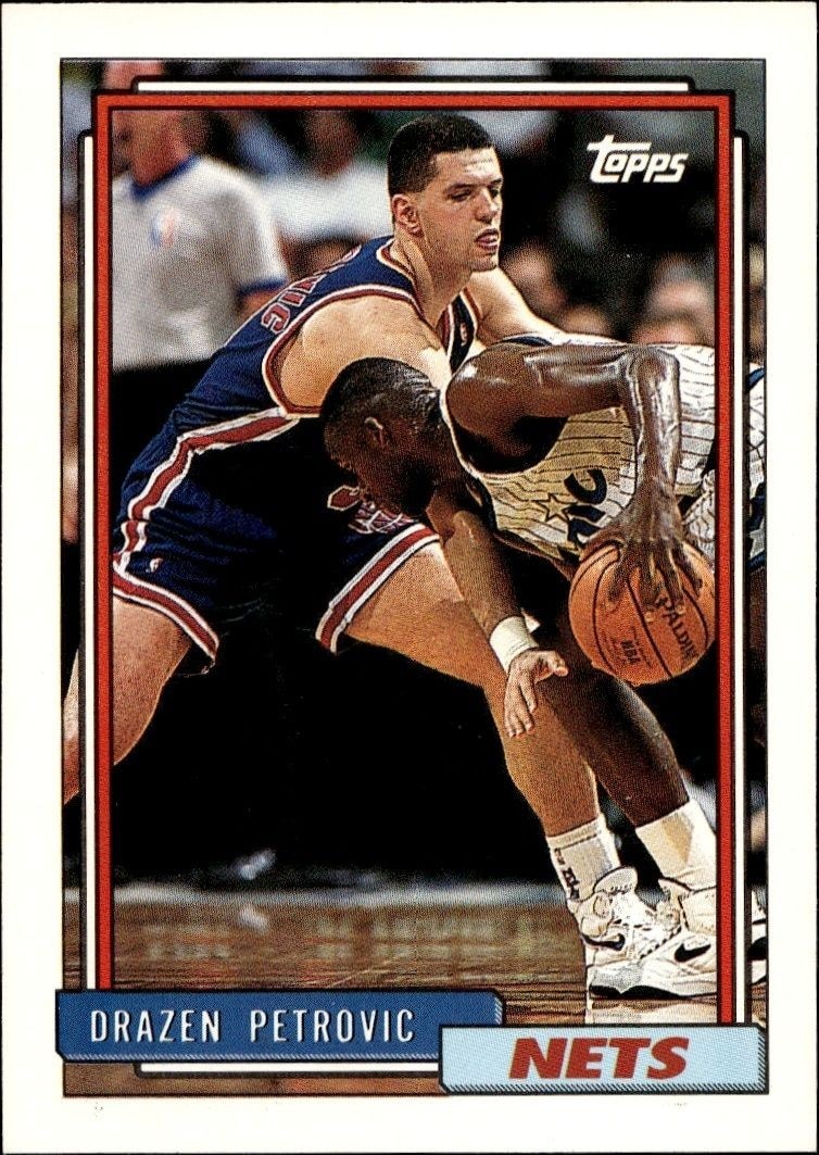 1992-93 Topps Drazen Petrovic #234 trading card