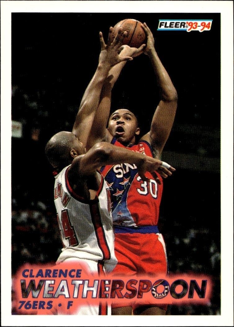 1993-94 Fleer Clarence Weatherspoon #161 trading card