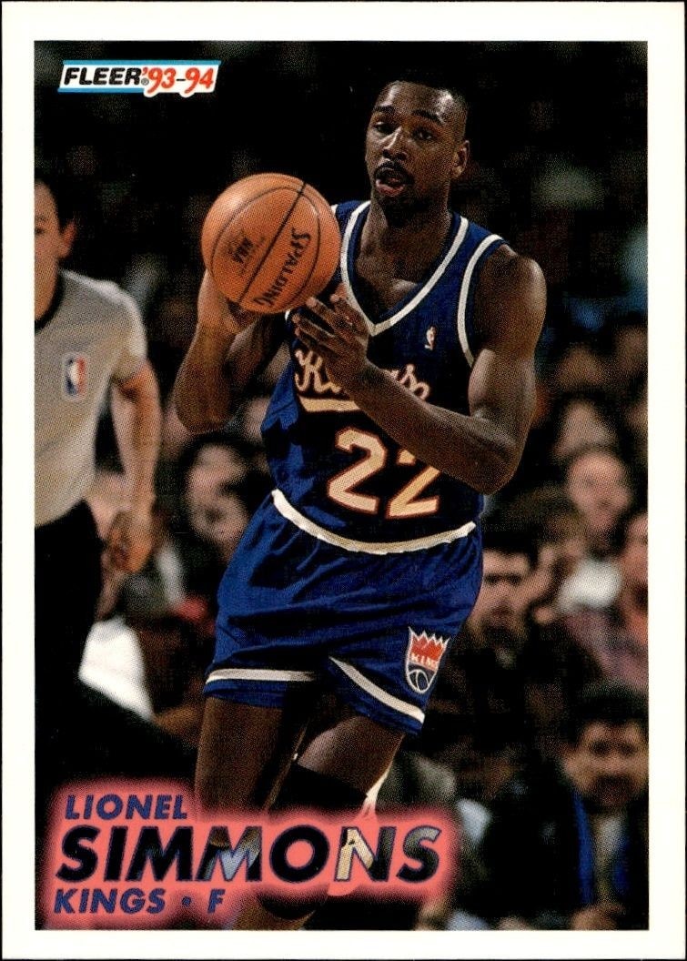 1993-94 Fleer Lionel Simmons #184 trading card