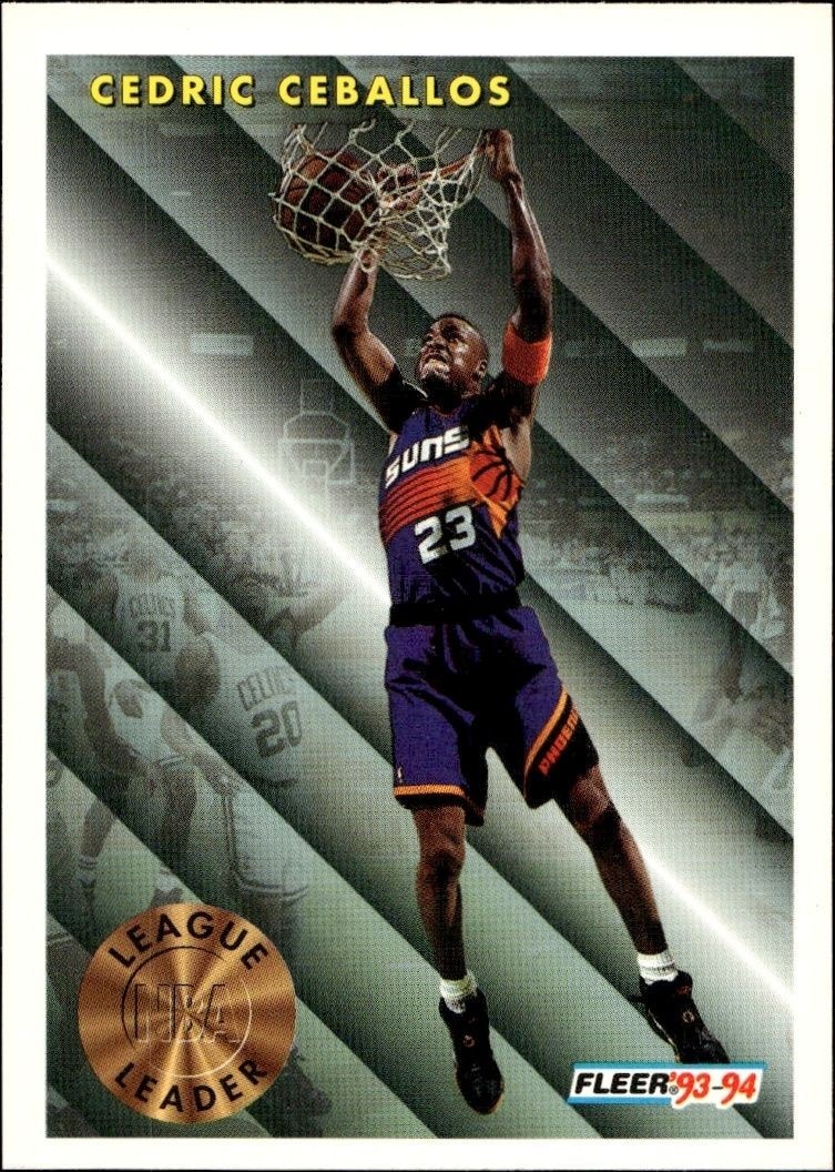 1993-94 Fleer Cedric Ceballos #222 trading card