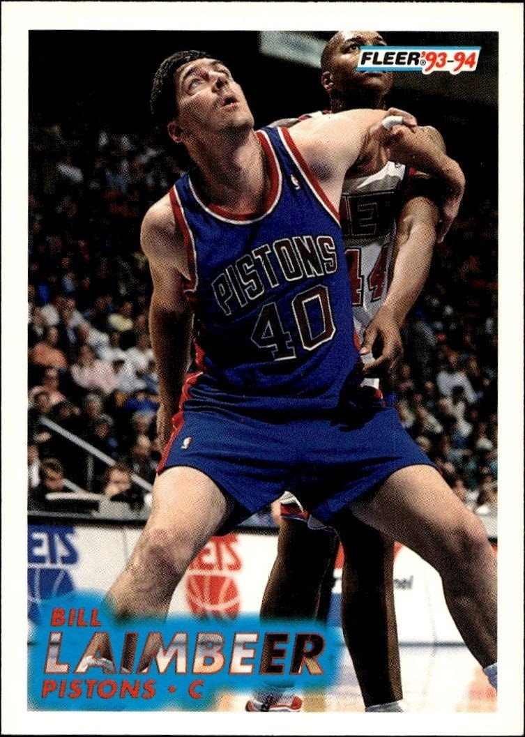 1993-94 Fleer Bill Laimbeer #60 trading card