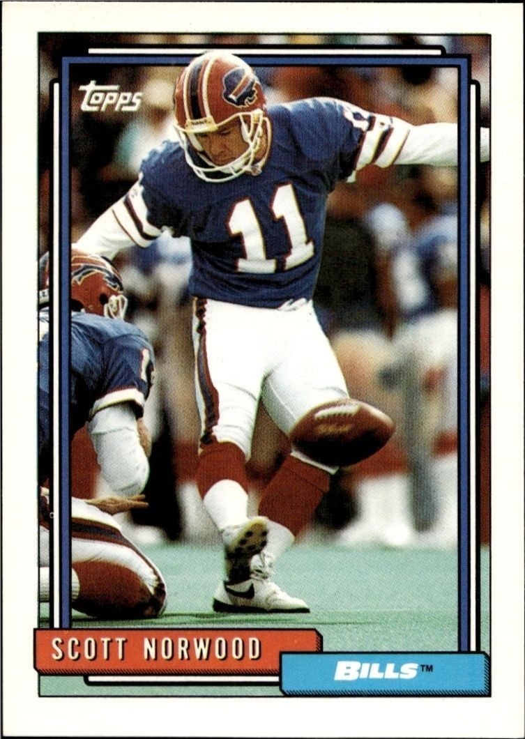 1992 Topps Scott Norwood #591 trading card