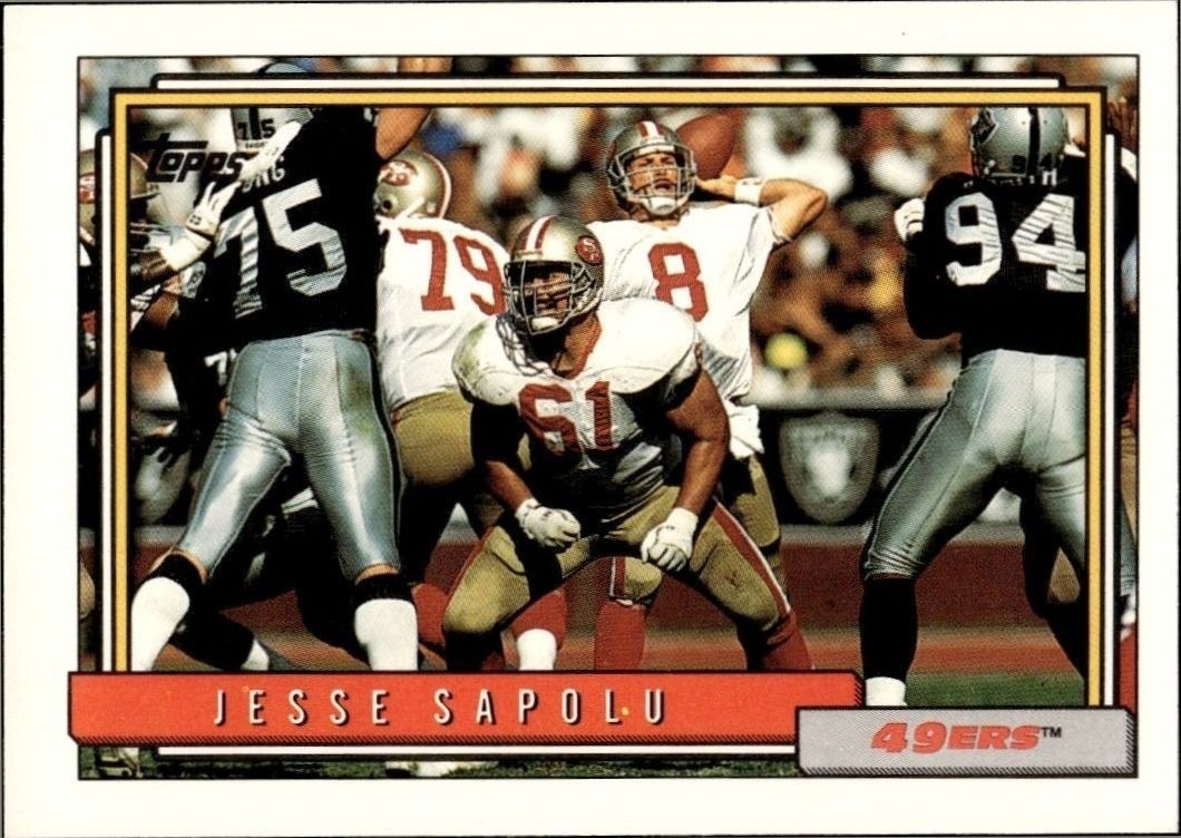1992 Topps Jesse Sapolu #146 trading card