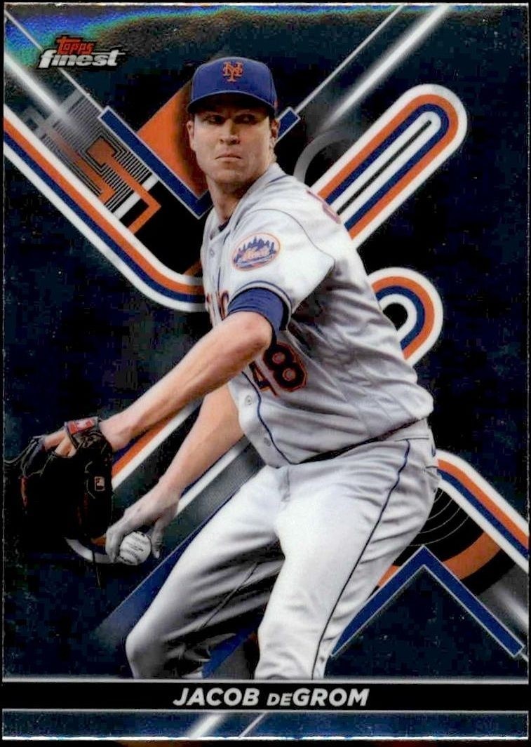 2022 Topps Finest Jacob DeGrom #70 trading card