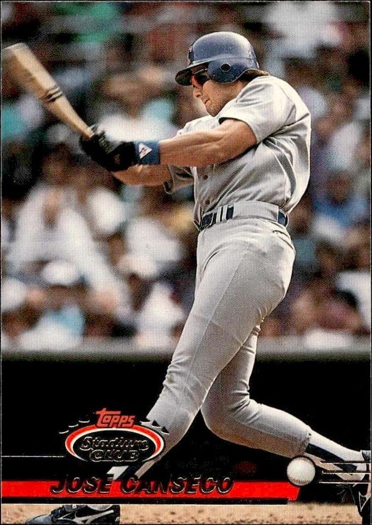 1993 Topps Stadium Club Jose Canseco #499 trading card