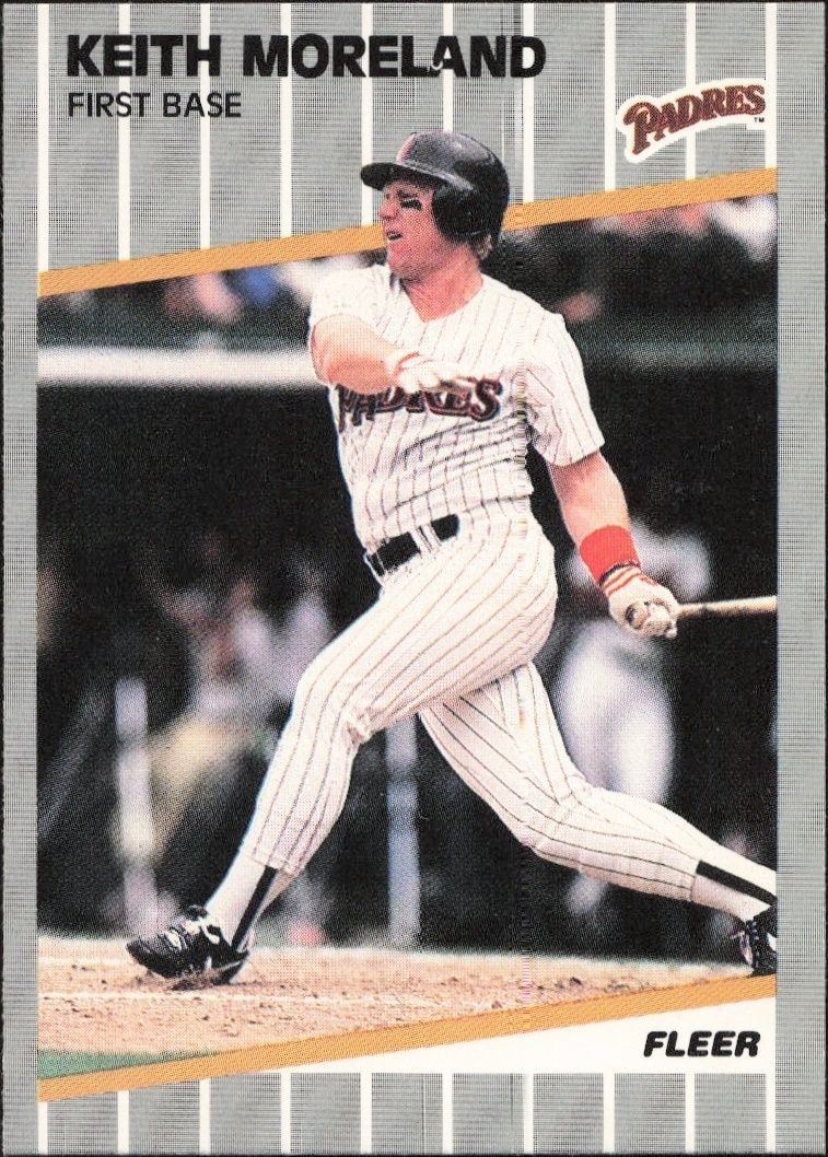 1989 Fleer Keith Moreland #313 trading card