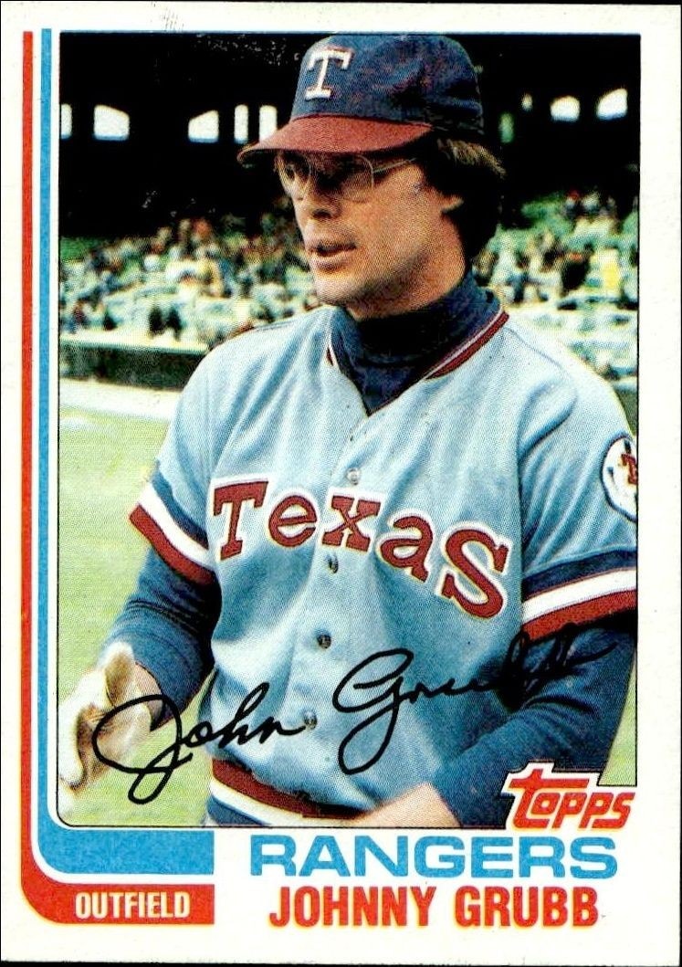 1982 Topps Johnny Grubb #496 trading card