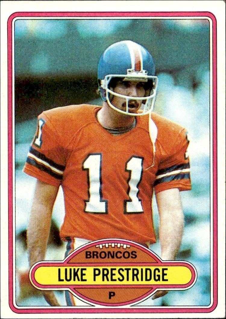 1980 Topps Luke Prestridge #427 trading card