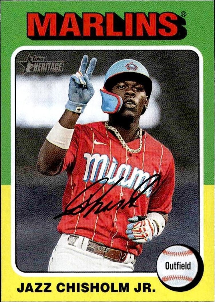 2024 Topps Heritage Jazz Chisholm Jr. #409 trading card