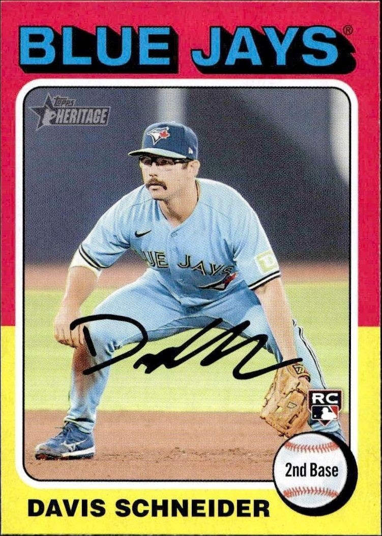 2024 Topps Heritage Davis Schneider #425 trading card