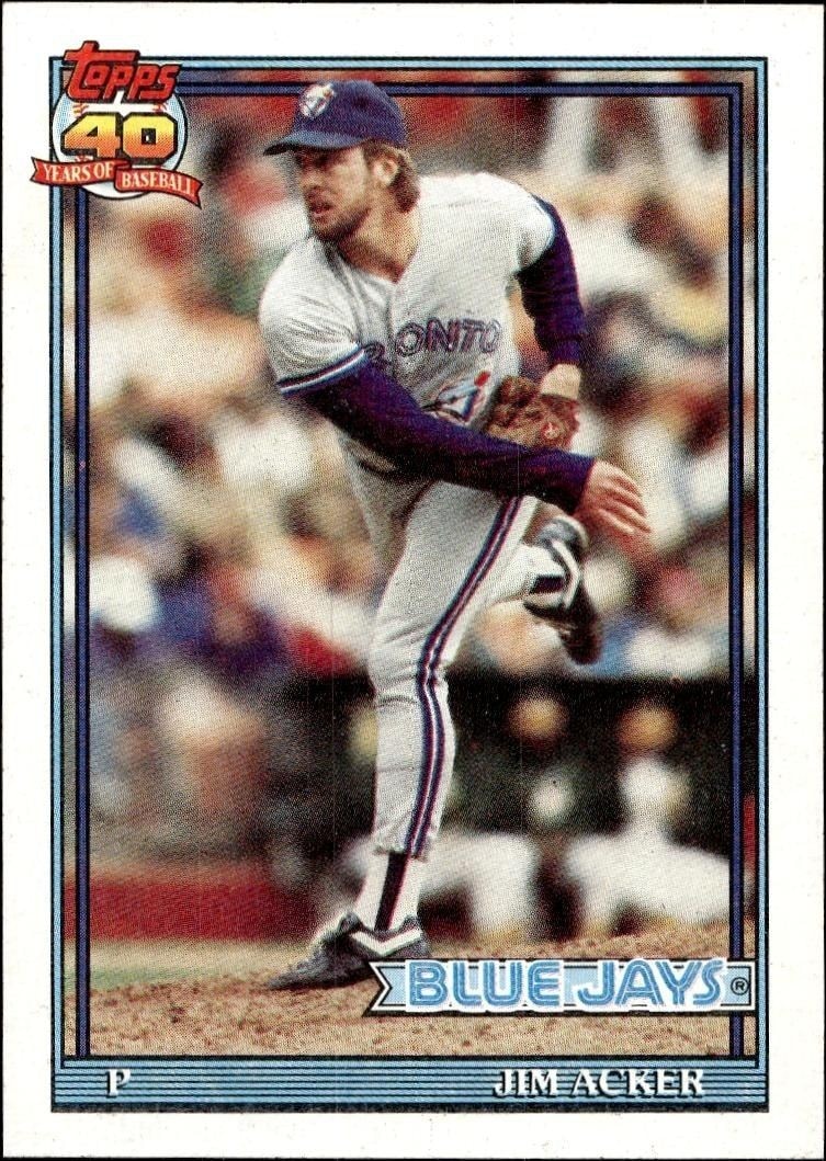 1991 Topps Jim Acker #71 trading card