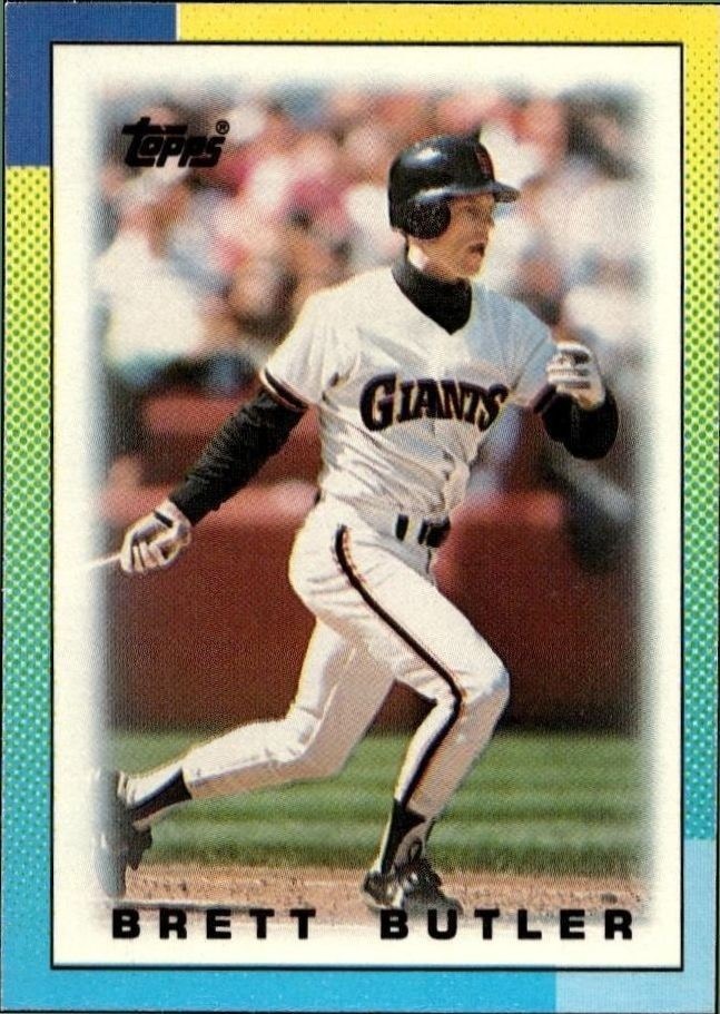 1990 Topps Minis Brett Butler #83 trading card