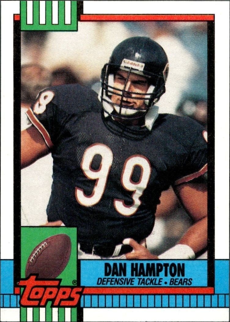 1990 Topps Dan Hampton #377 trading card