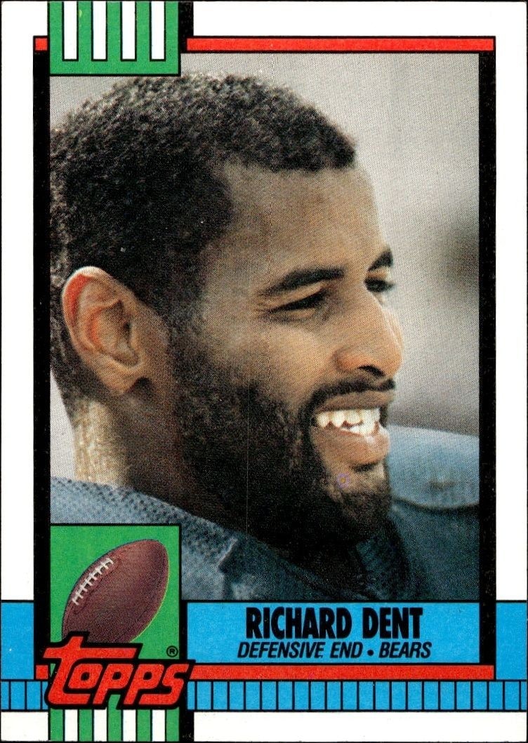 1990 Topps Richard Dent #376 trading card