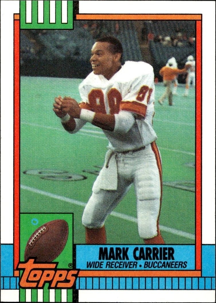 1990 Topps Mark Carrier #405 trading card