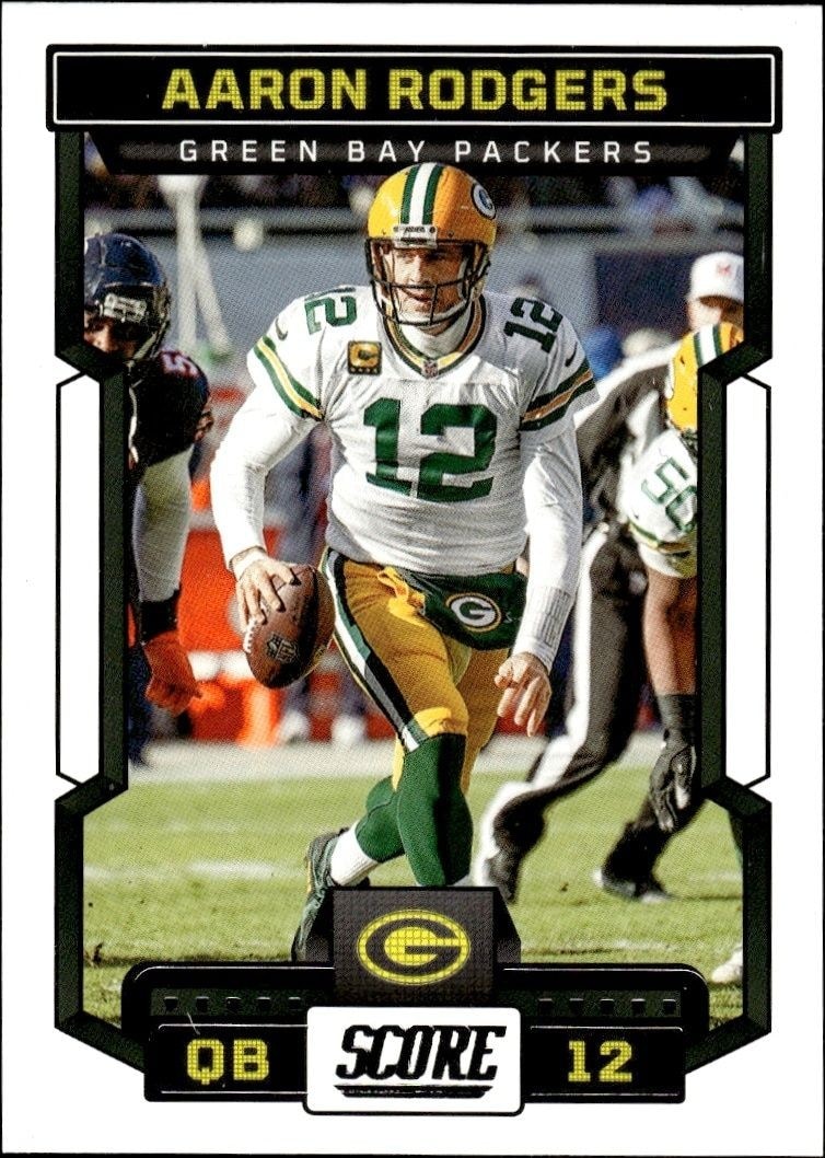 2023 Panini Score Aaron Rodgers #89 trading card