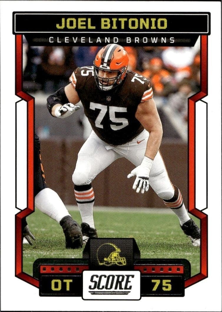 2023 Panini Score Joel Bitonio #214 trading card