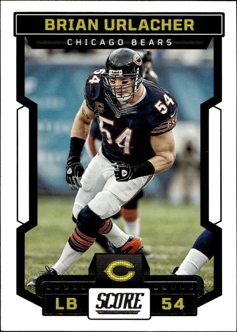 2023 Panini Score Brian Urlacher #109 trading card