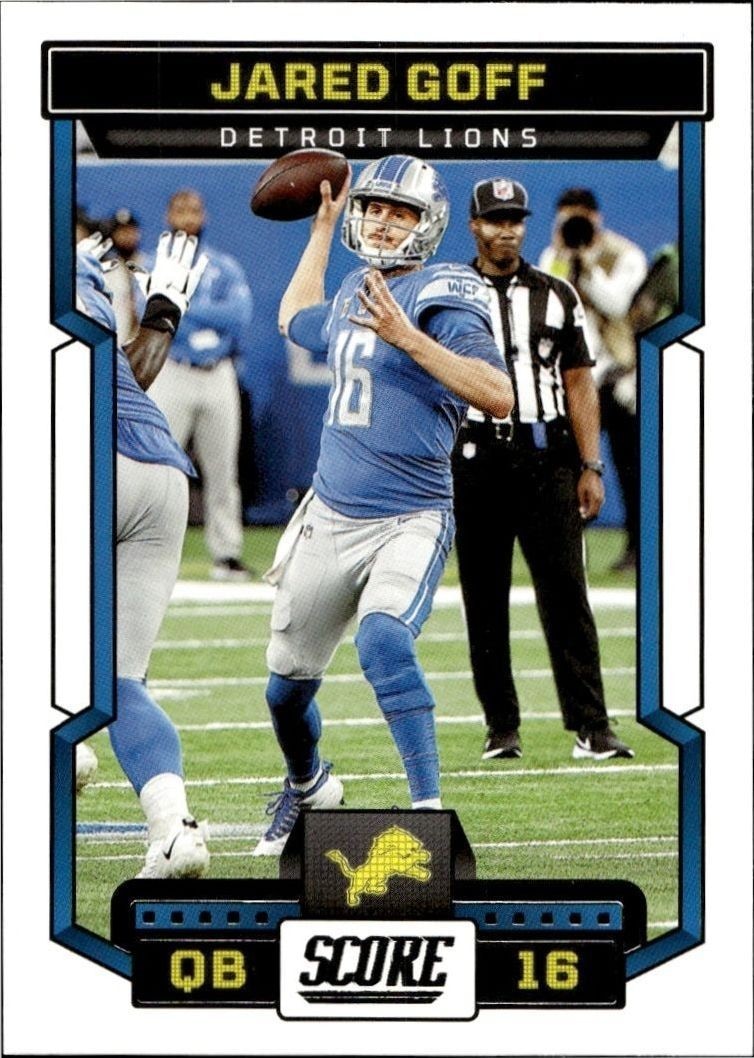 2023 Panini Score Jared Goff #79 trading card