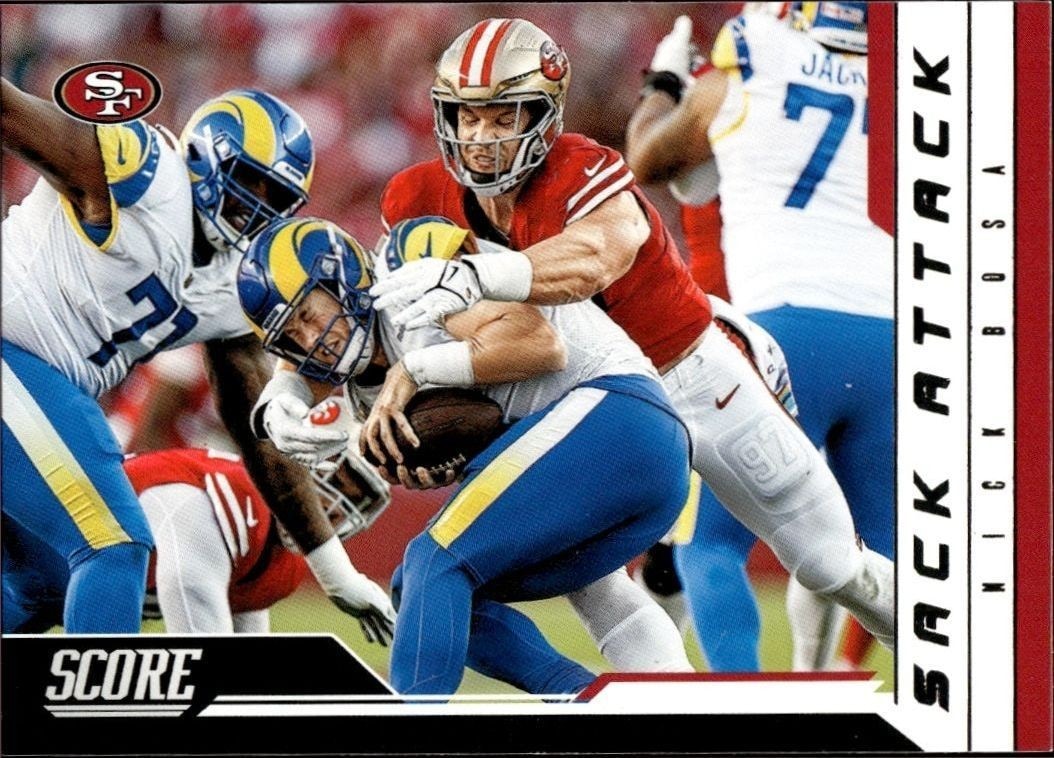 2023 Panini Score Nick Bosa #1 trading card