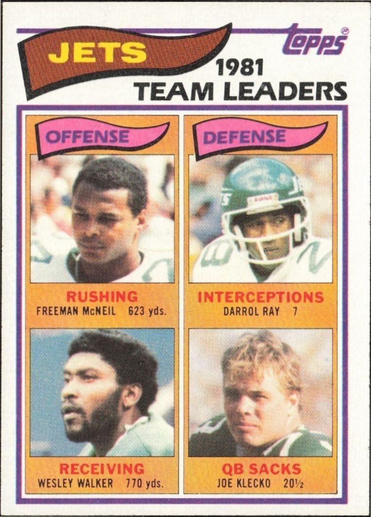 1982 Topps Freeman McNeil #160 trading card