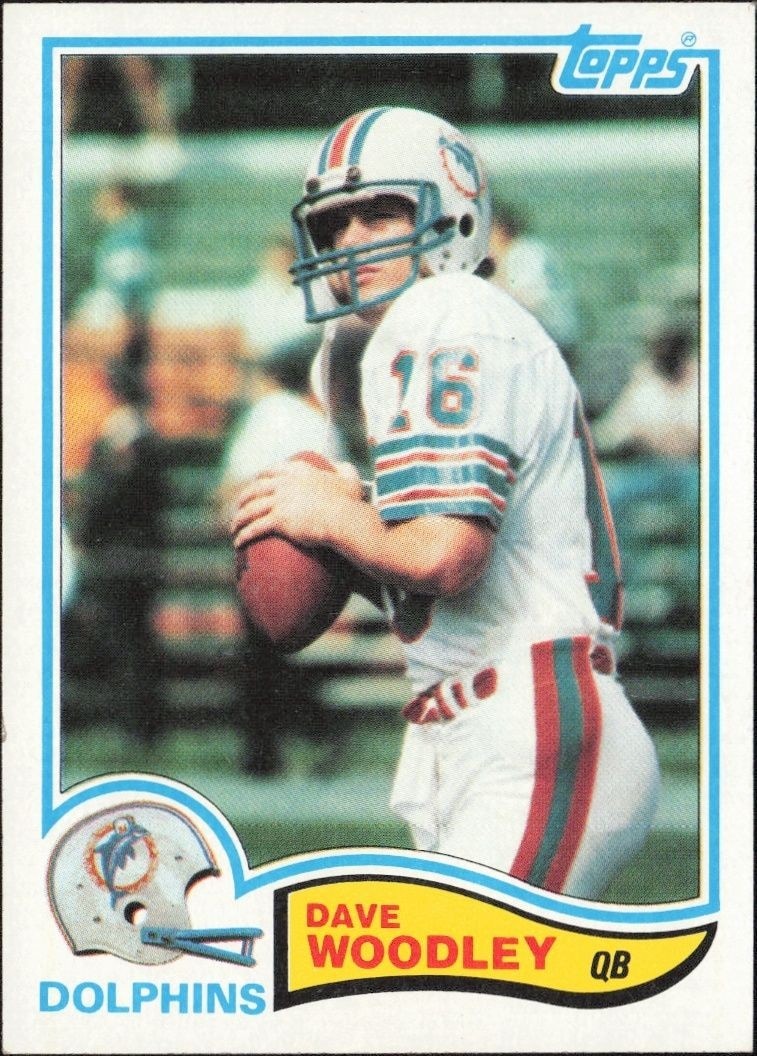 1982 Topps David Woodley #140 trading card