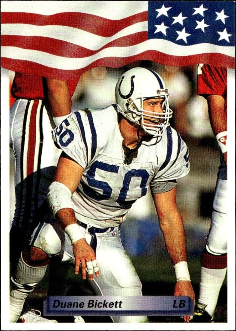 1992 Aw-Sports Team NFL Duane Bickett #155 trading card