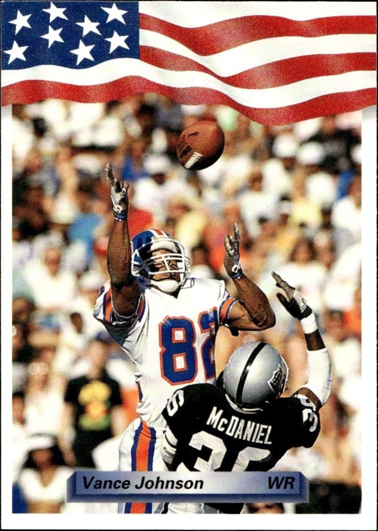 1992 Aw-Sports Team NFL Vance Johnson #225 trading card