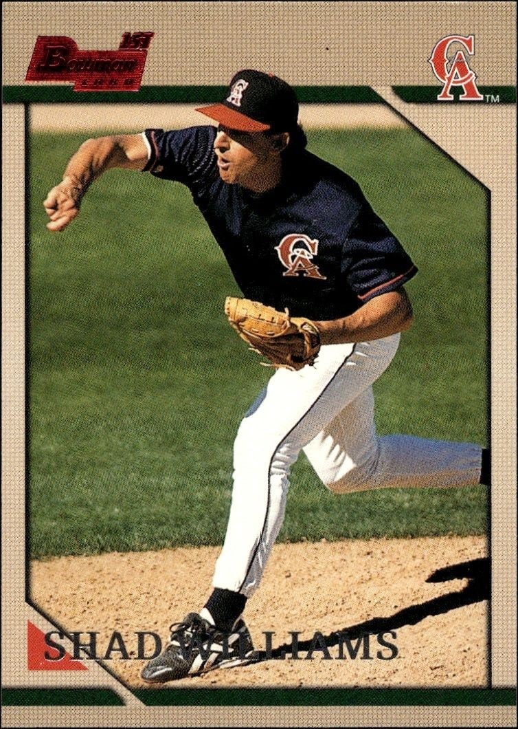 1996 Bowman Shad Williams #282 trading card