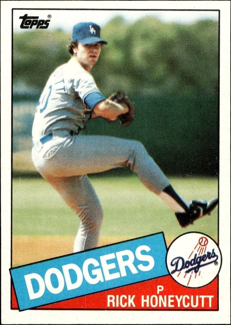 1985 Topps Rick Honeycutt #174 trading card