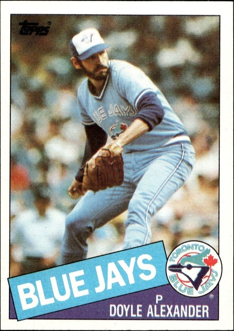 1985 Topps Doyle Alexander #218 trading card