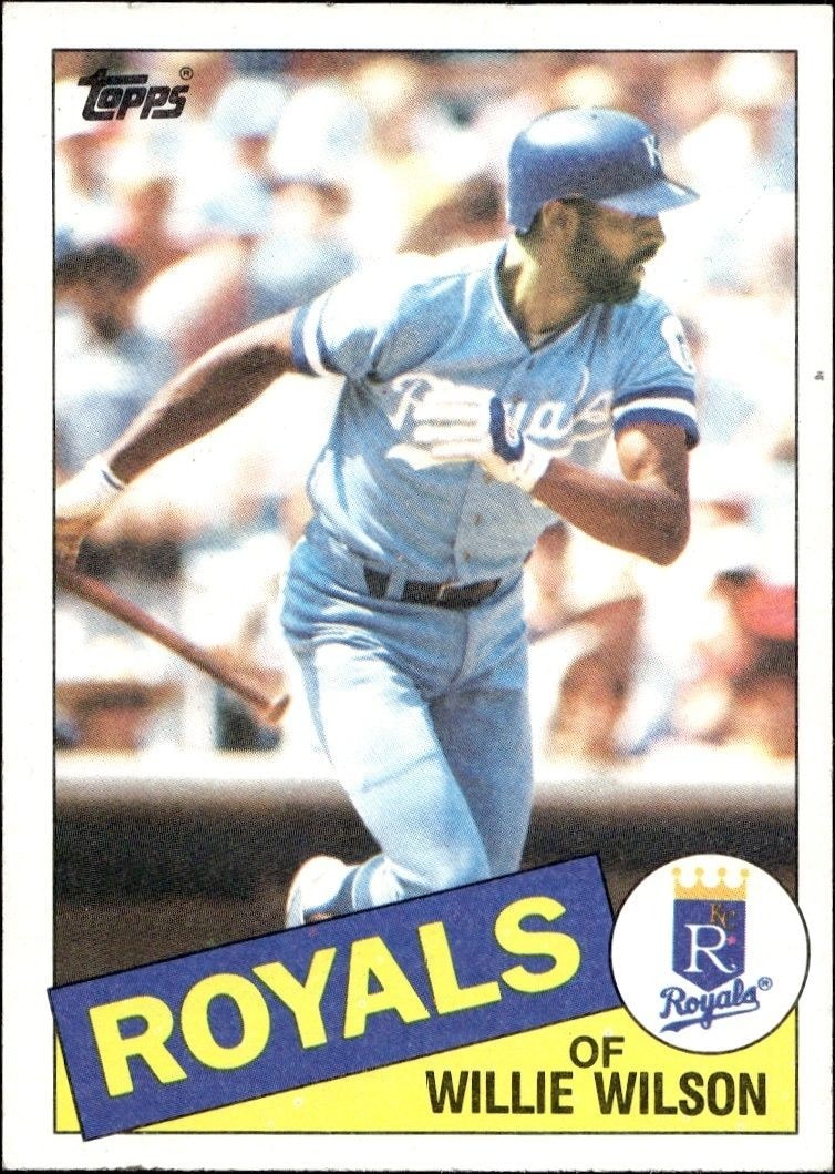 1985 Topps Willie Wilson #617 trading card