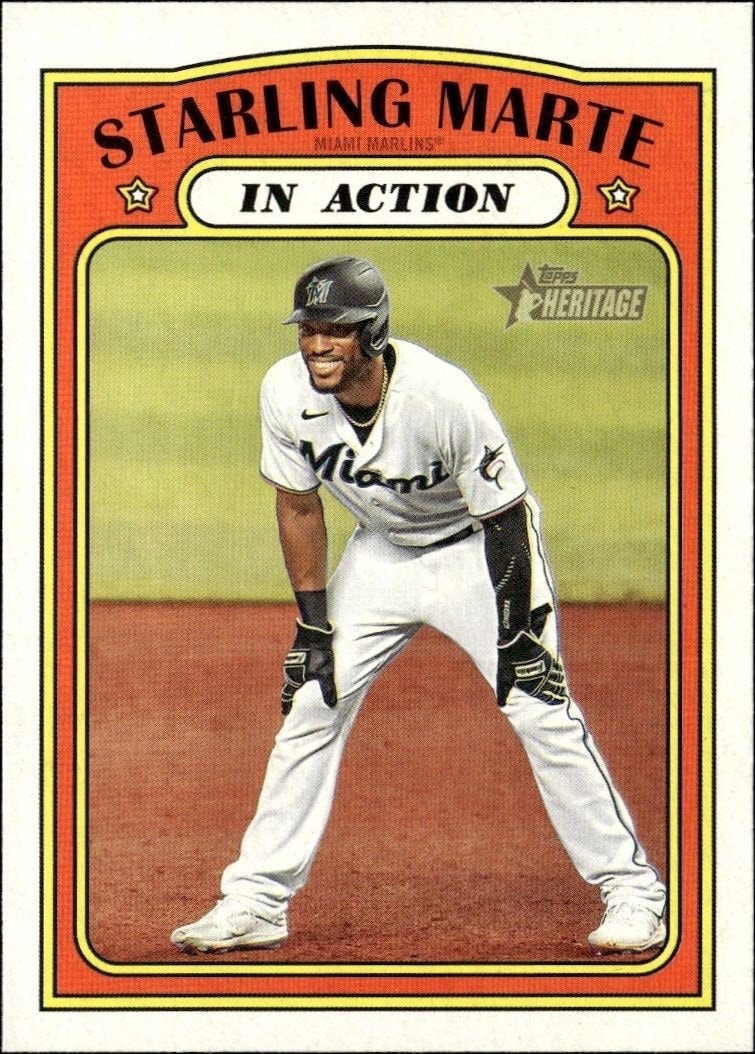 2021 Topps Heritage Starling Marte #132 trading card