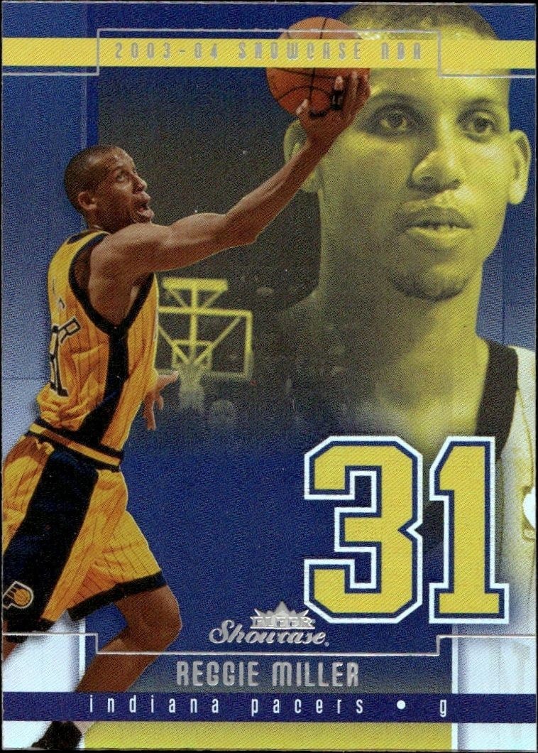 2003-04 Fleer Showcase Reggie Miller #14 trading card