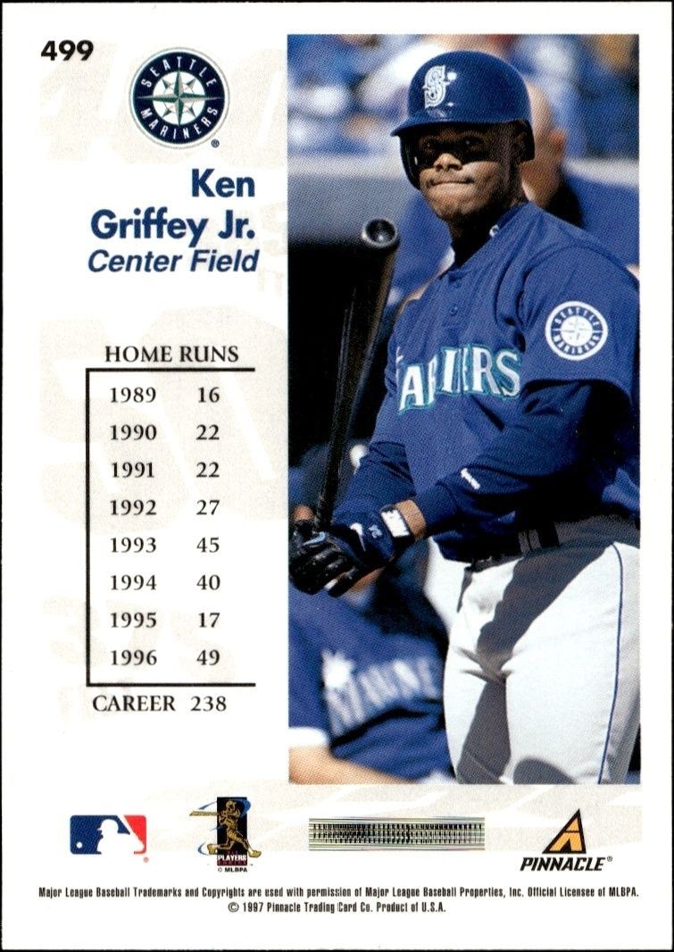 1997 Score Ken Griffey Jr. #499 baseball trading card back