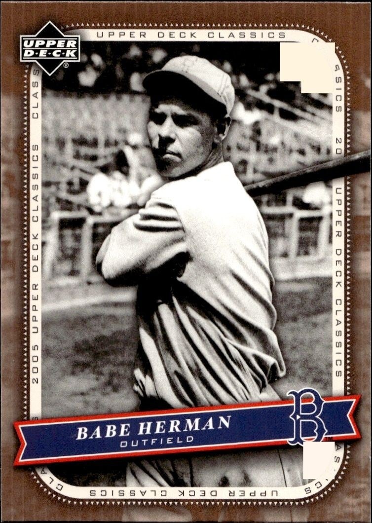 2005 Upper-Deck Classics Babe Herman #4 trading card