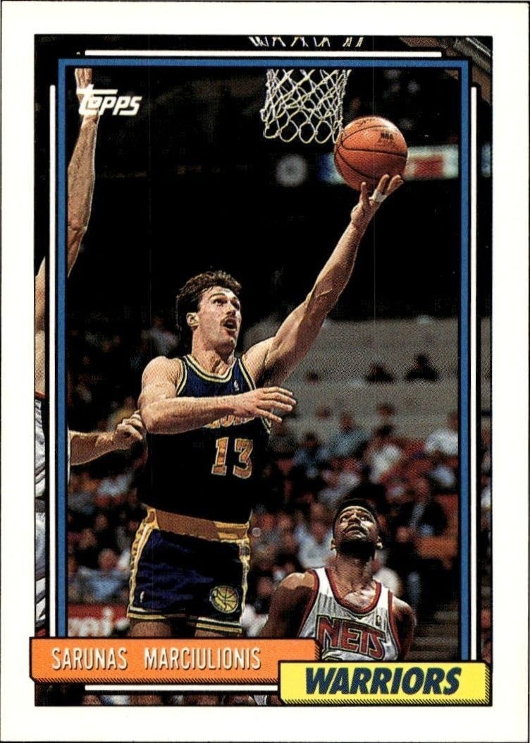 1992-93 Topps Sarunas Marciulionis #357 trading card