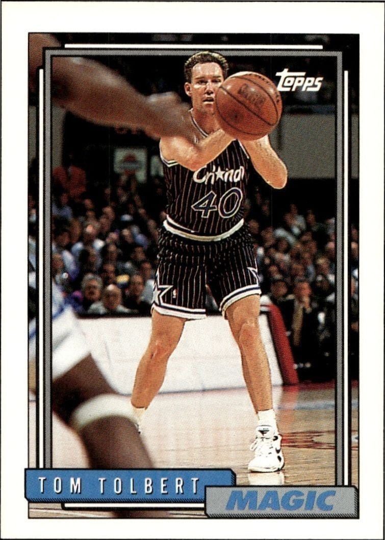 1992-93 Topps Tom Tolbert #356 trading card