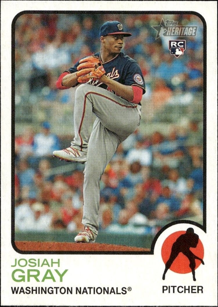 2022 Topps Heritage Josiah Gray #125 trading card