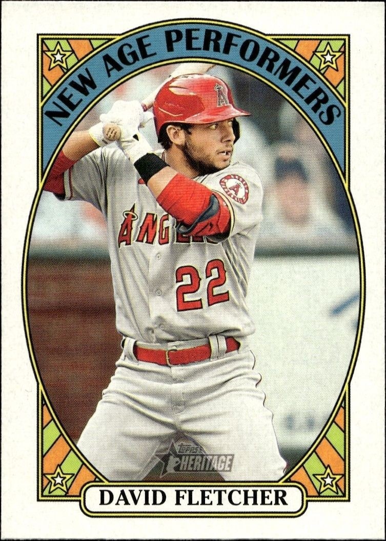2021 Topps Heritage David Fletcher #NAP-2 trading card