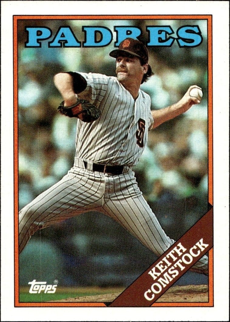 1988 Topps Keith Comstock #778 trading card
