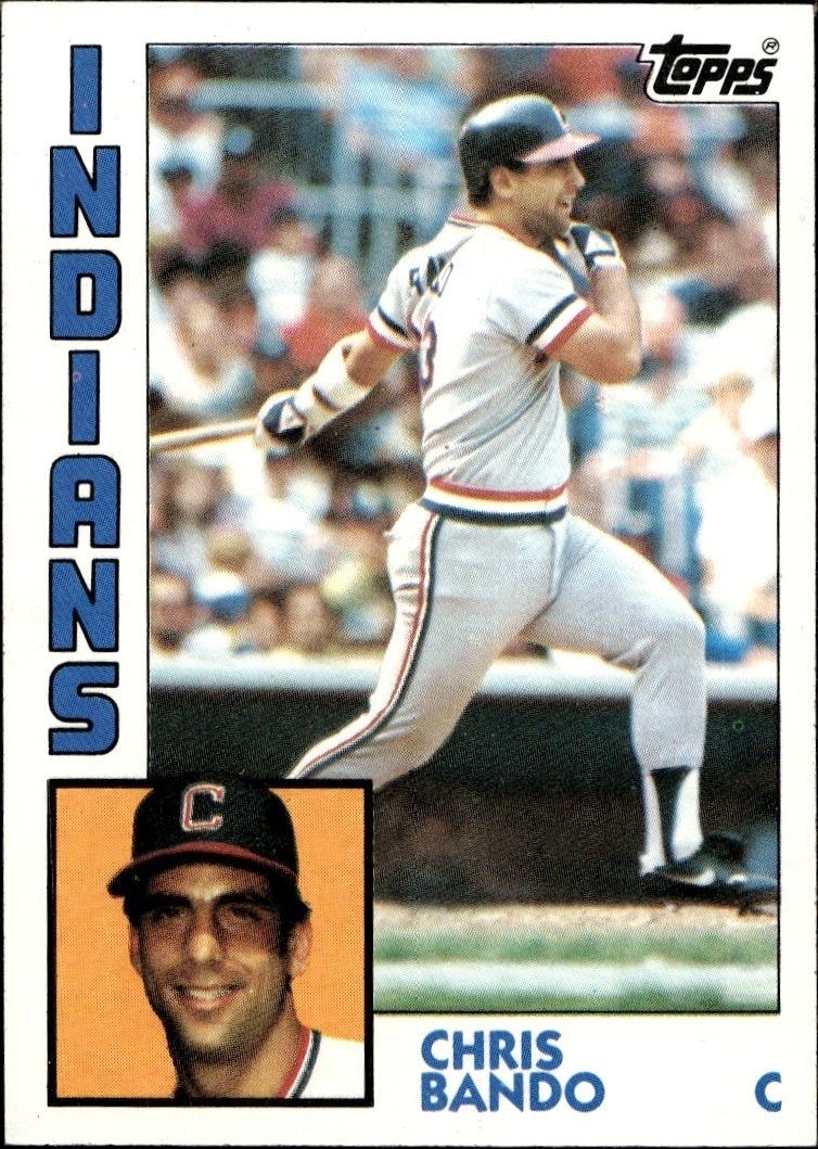 1984 Topps Chris Bando #431 trading card