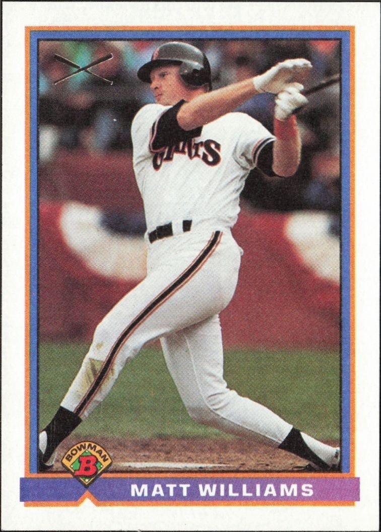 1991 Bowman Matt Williams #378 trading card