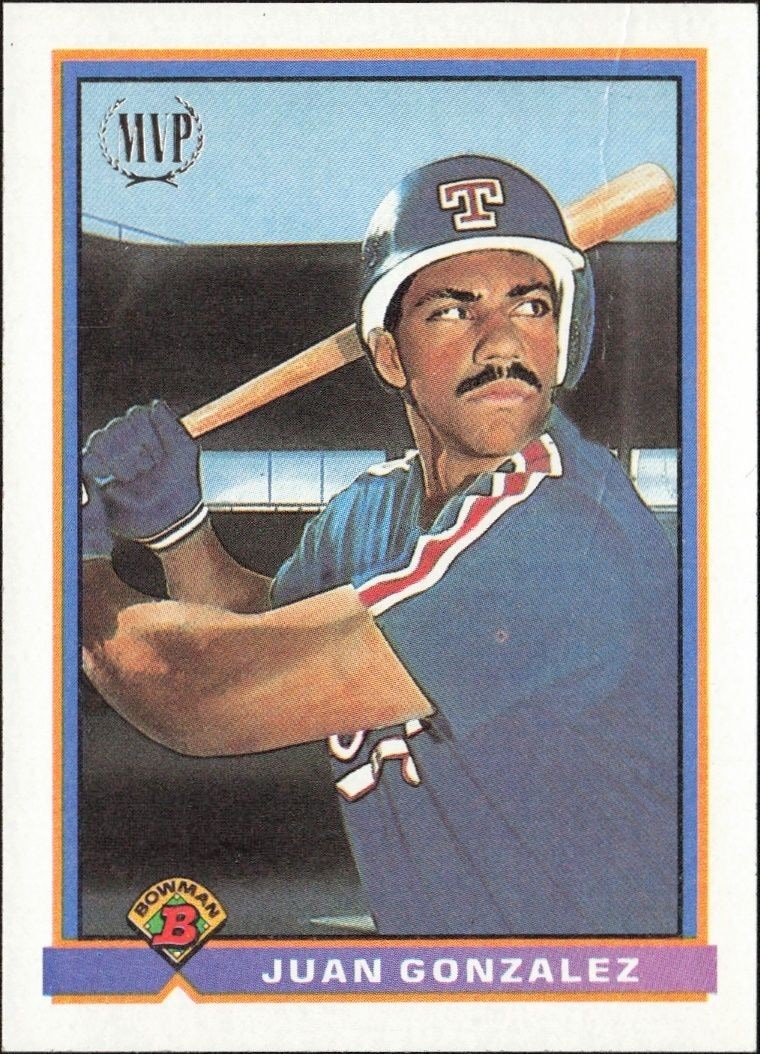 1991 Bowman Juan Gonzalez #180 trading card