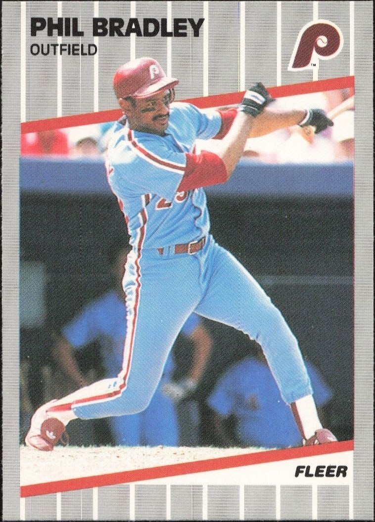 1989 Fleer Phil Bradley #563 trading card