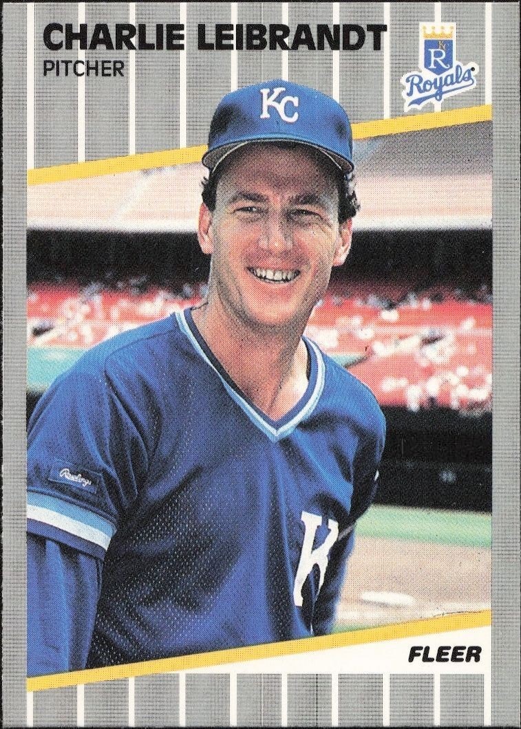 1989 Fleer Charlie Leibrandt #286 trading card