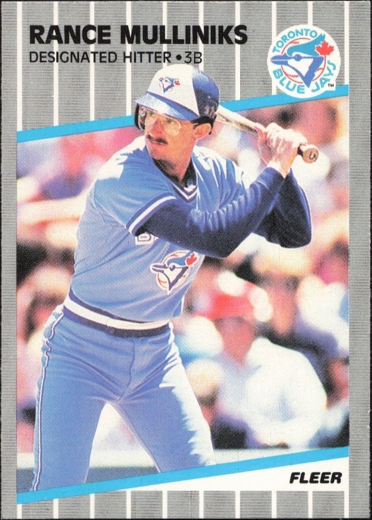 1989 Fleer Rance Mulliniks #242 trading card