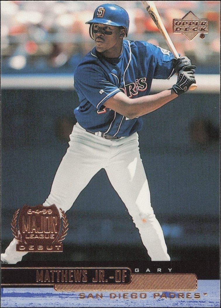 2000 Upper-Deck Gary Matthews Jr. #217 trading card